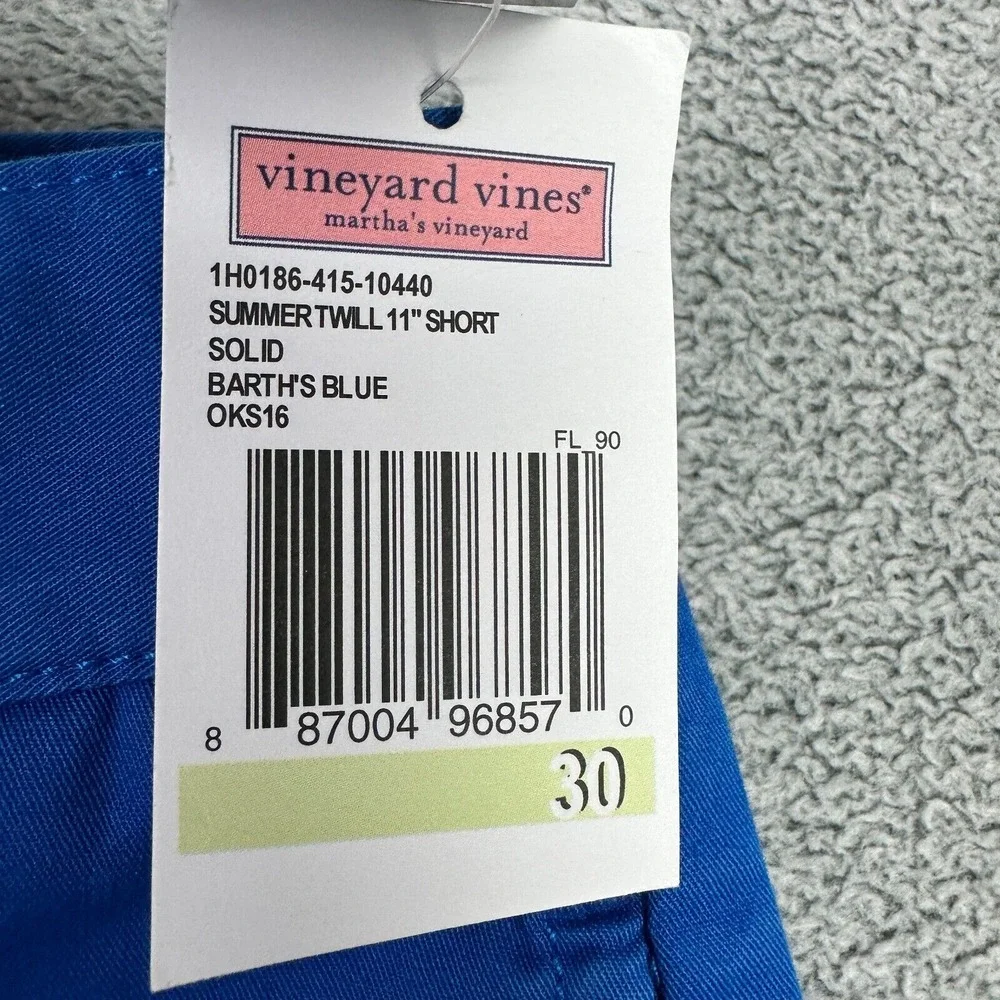 Vineyard Vines Club Shorts Men 30 Blue Summer Twill Chino Classic 11